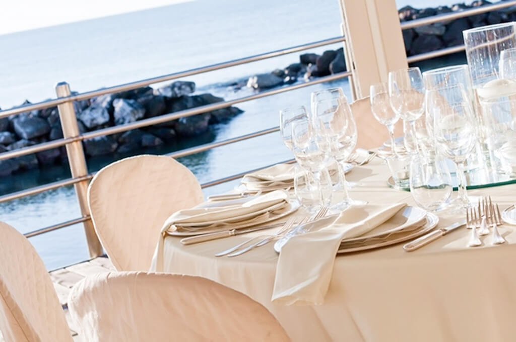 Blu Bistrot tavolo del ristorante con vista mare